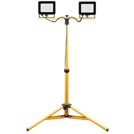 Complete set LED Bouwlamp 50 Watt 2 stuks - met statief en stekkerkabel