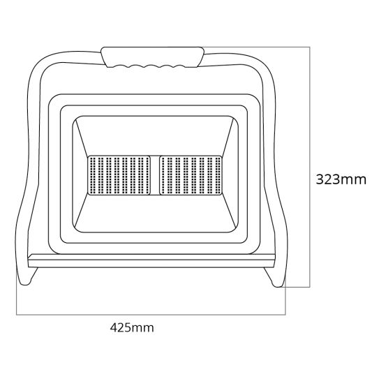 LED bouwlamp op standaard waterdicht klasse 2 – 150 Watt