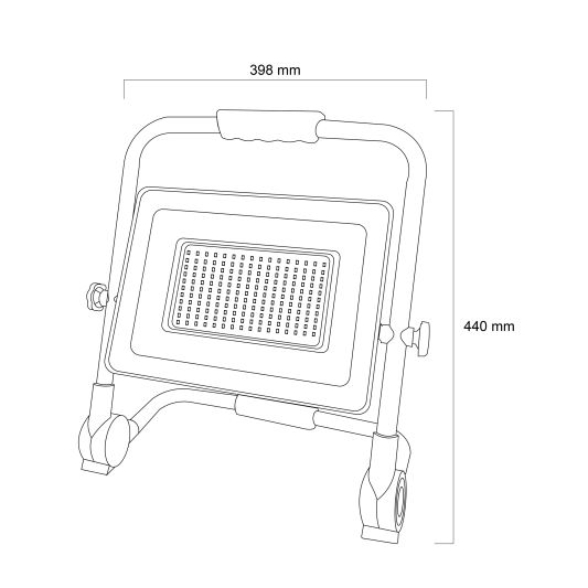 LED bouwlamp op standaard waterdicht met stekker – 150 Watt