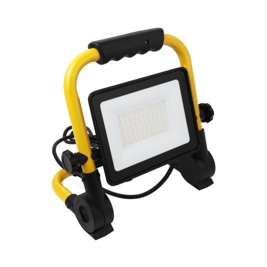 LED bouwlamp op standaard waterdicht met stekker – 50 Watt