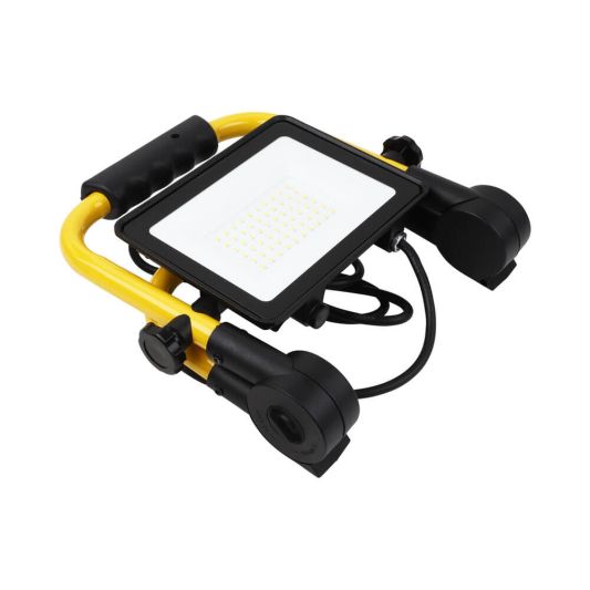 LED bouwlamp op standaard waterdicht met stekker – 50 Watt