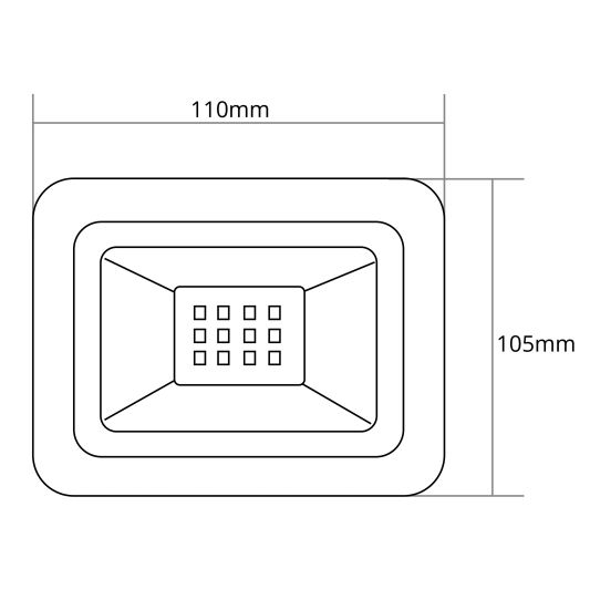 Led schijnwerper 10 watt wandmontage 800 lm Voordeelset 2 stuks