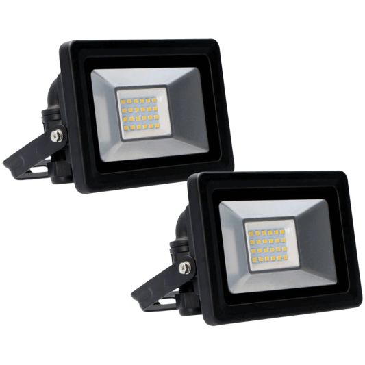 Led schijnwerper 20 watt wandmontage 1600 lm Voordeelset 2 stuks