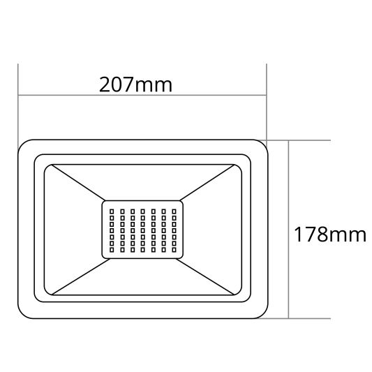 Led schijnwerper 50 watt wandmontage 4500 lm