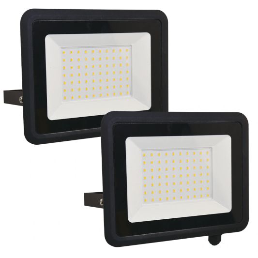 Led schijnwerper 50 watt wandmontage 4500 lm Voordeelset 2 stuks