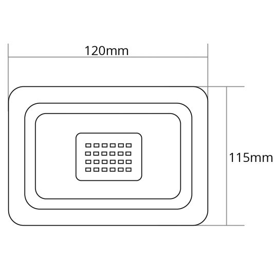 Led schijnwerper wit 20 watt wandmontage 1600 lm