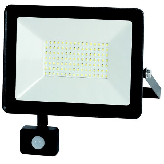 LED schijnwerper aluminium met sensor - 100 Watt