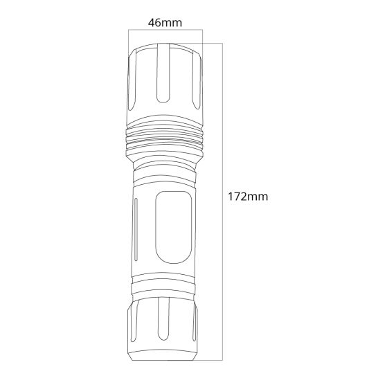 LED zaklamp/nightwatch met 3 lichtstanden en zoomfunctie - 1500 Lumen