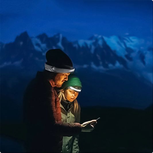 Oplaadbare LED hoofdlamp/nightwatch 350 Lumen met 2 werklichten