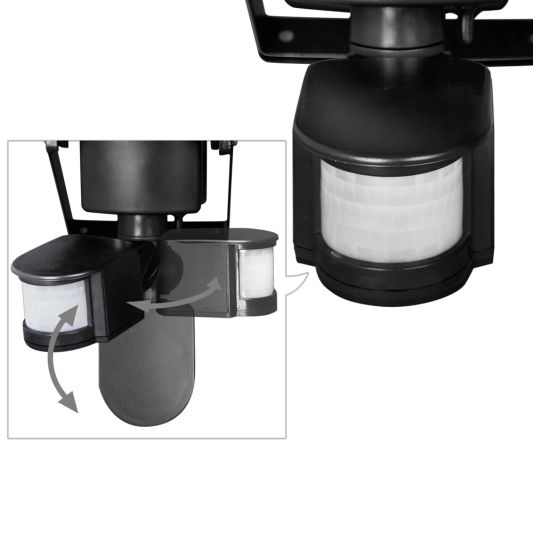 Solar LED bouwlamp James II met bewegingssensor en los zonnepaneel