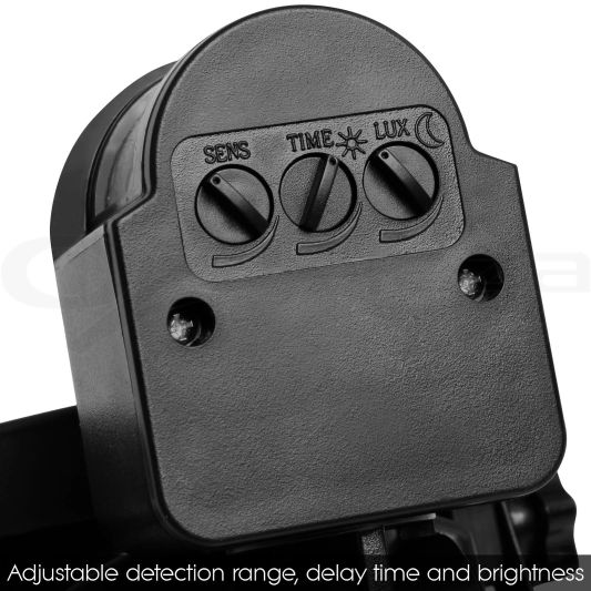 Solar LED bouwlamp James II met bewegingssensor en los zonnepaneel