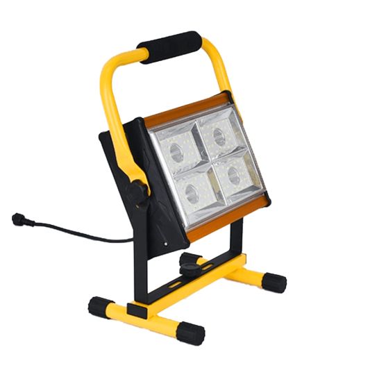 Solar bouwlamp op standaard mobiele verstraler met los zonnepaneel