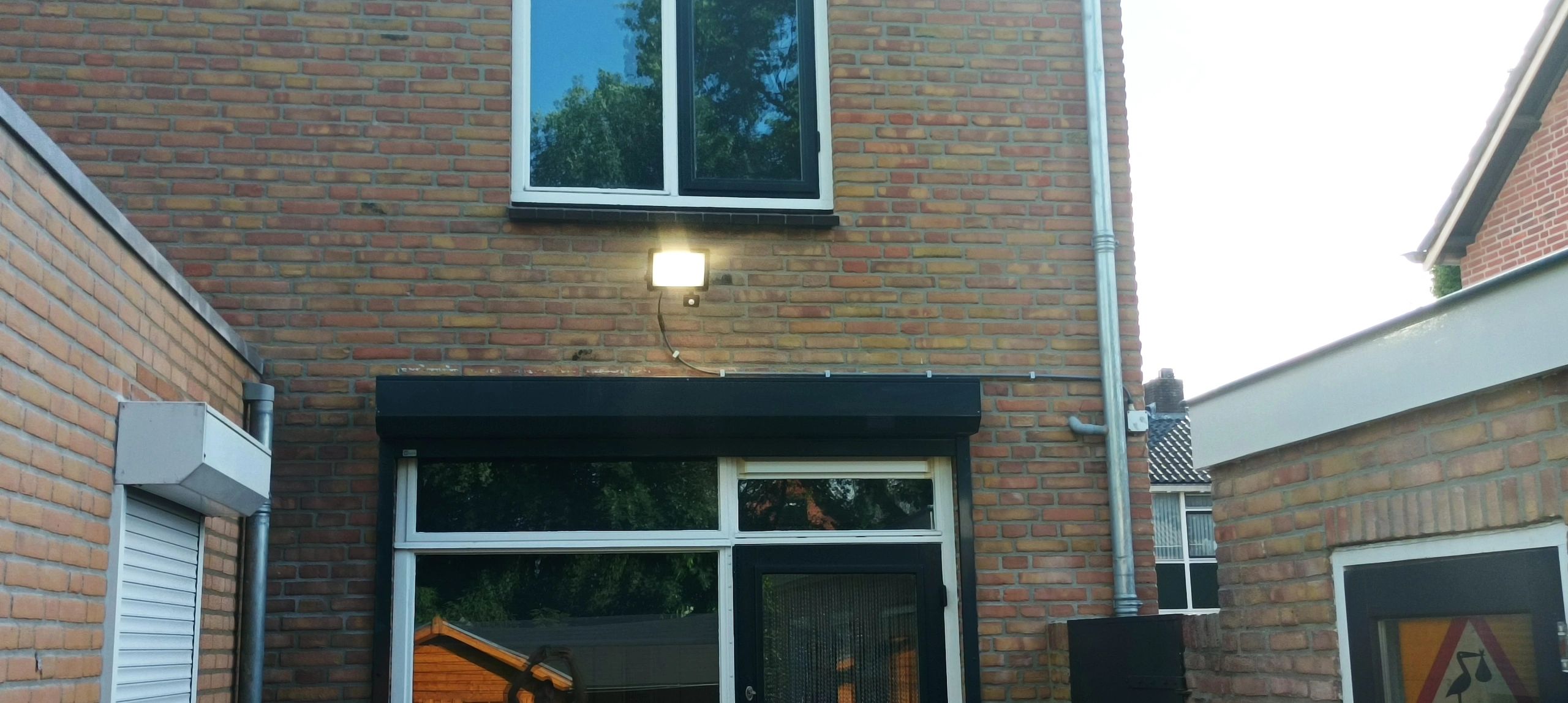 LED schijnwerper aluminium met sensor - 100 Watt